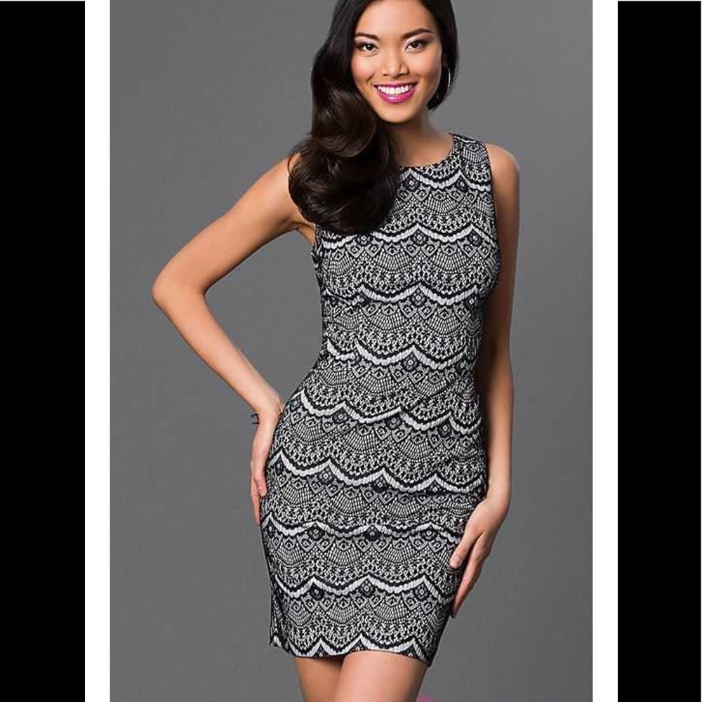 Jessica Simpson lace overlay shift dress.